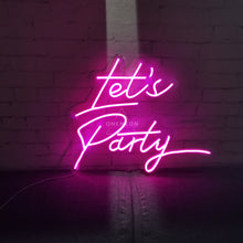 Load image into Gallery viewer, Let's Party Neon Sign