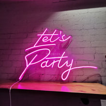 Load image into Gallery viewer, Let's Party Neon Sign