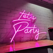 Load image into Gallery viewer, Let's Party Neon Sign
