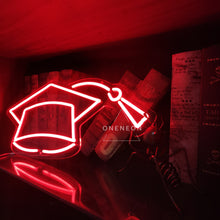 Load image into Gallery viewer, Graduation Hat Neon Sign