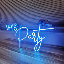 Load image into Gallery viewer, Let's Party Neon Sign