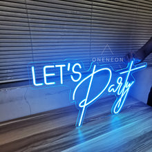 Load image into Gallery viewer, Let's Party Neon Sign