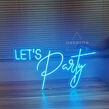 Load image into Gallery viewer, Let's Party Neon Sign