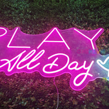 Load image into Gallery viewer, Play All Day Neon Sign