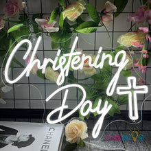 Load image into Gallery viewer, Christening Day Neon Sign
