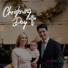 Load image into Gallery viewer, Christening Day Neon Sign
