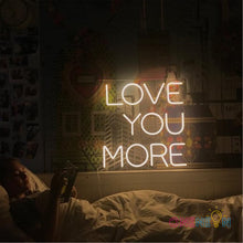 Load image into Gallery viewer, Love You More Neon Sign
