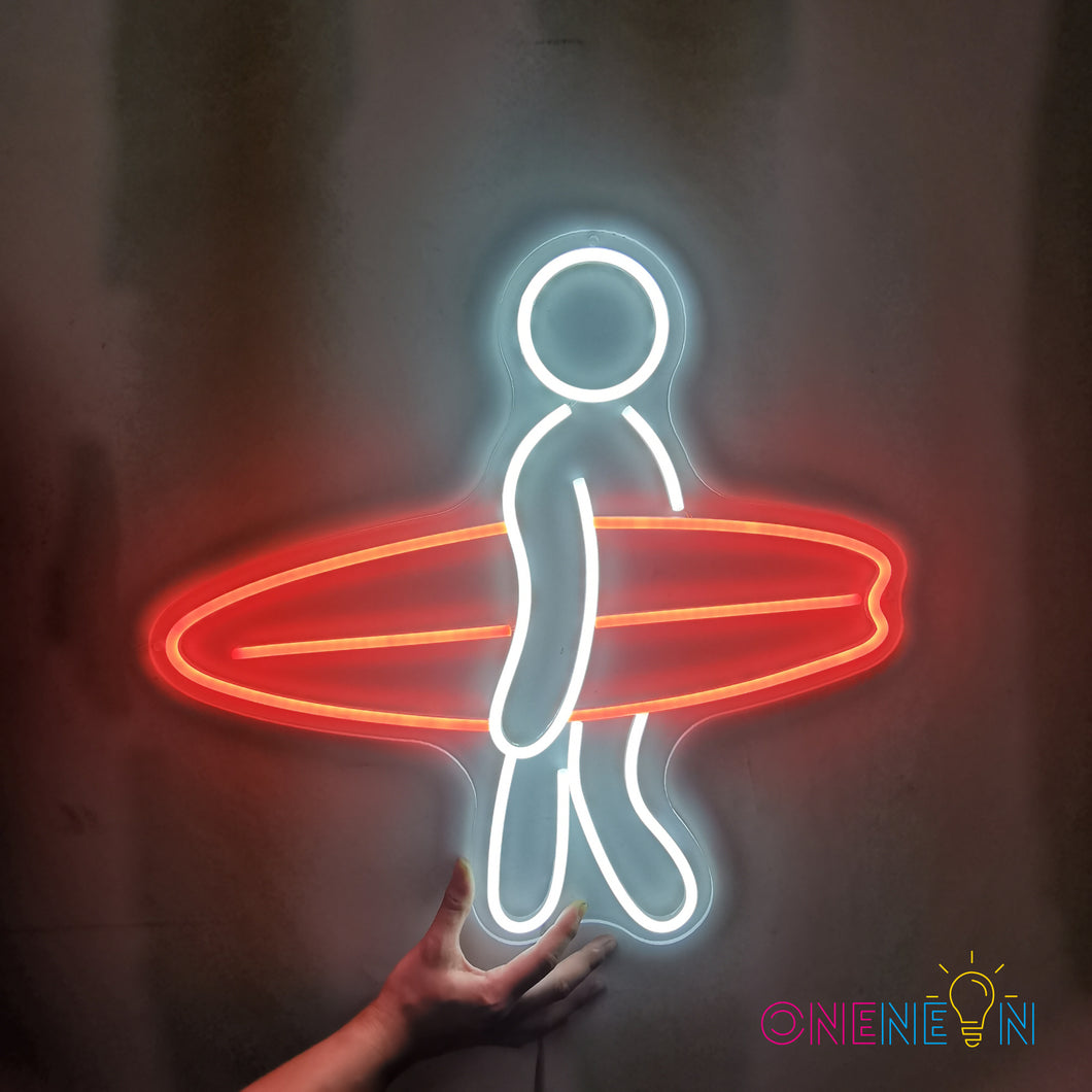 Surfing Neon Sign