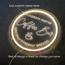 Load image into Gallery viewer, Custom Coffee Bar Sign for Kitchen | Custom Coffee Decor |Carved Neon Sign| Coffee Lover Gift | Cafe Shop Sign | Cafe Bar Sign
