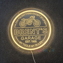 Load image into Gallery viewer, Custom Garage Sign,Garage Neon Sign, Personalized Workshop Sign, Gift for Dad, Garage Wall Decor, Garage Decor,Father Day Gift
