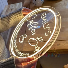 Load image into Gallery viewer, Custom Coffee Bar Sign for Kitchen | Custom Coffee Decor |Carved Neon Sign| Coffee Lover Gift | Cafe Shop Sign | Cafe Bar Sign
